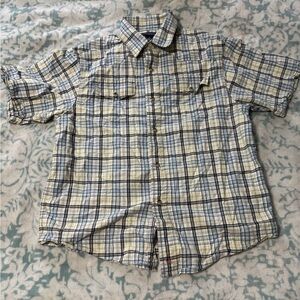 Plaid Short Sleeve Button-Up Shirt